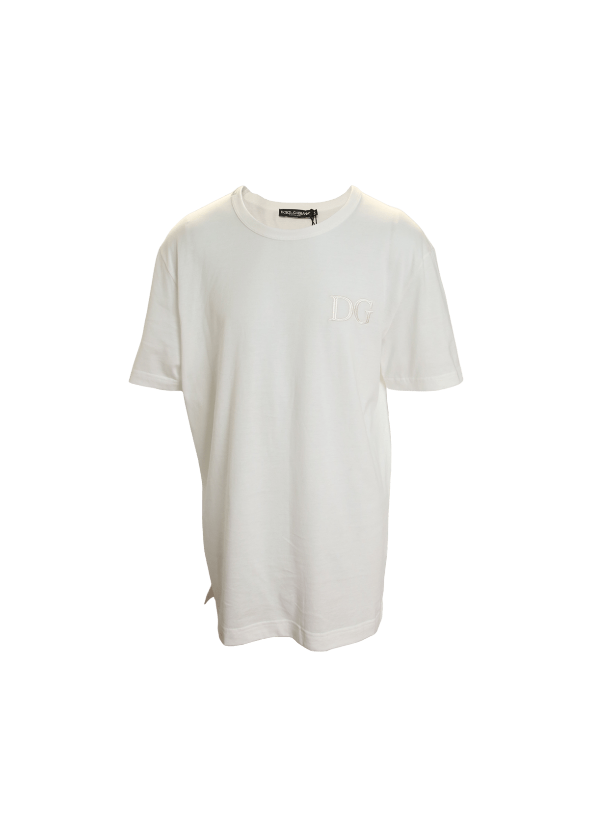 BLUSA DOLCE & GABBANA LOGO EMBROIDERY T-SHIRT 54 BRANCO ORIGINAL