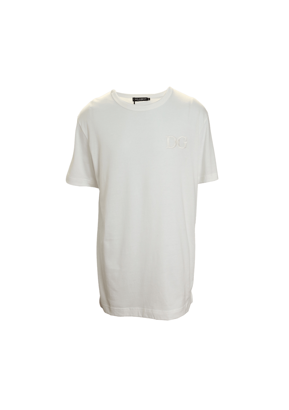 BLUSA DOLCE & GABBANA LOGO EMBROIDERY T-SHIRT 54 BRANCO ORIGINAL