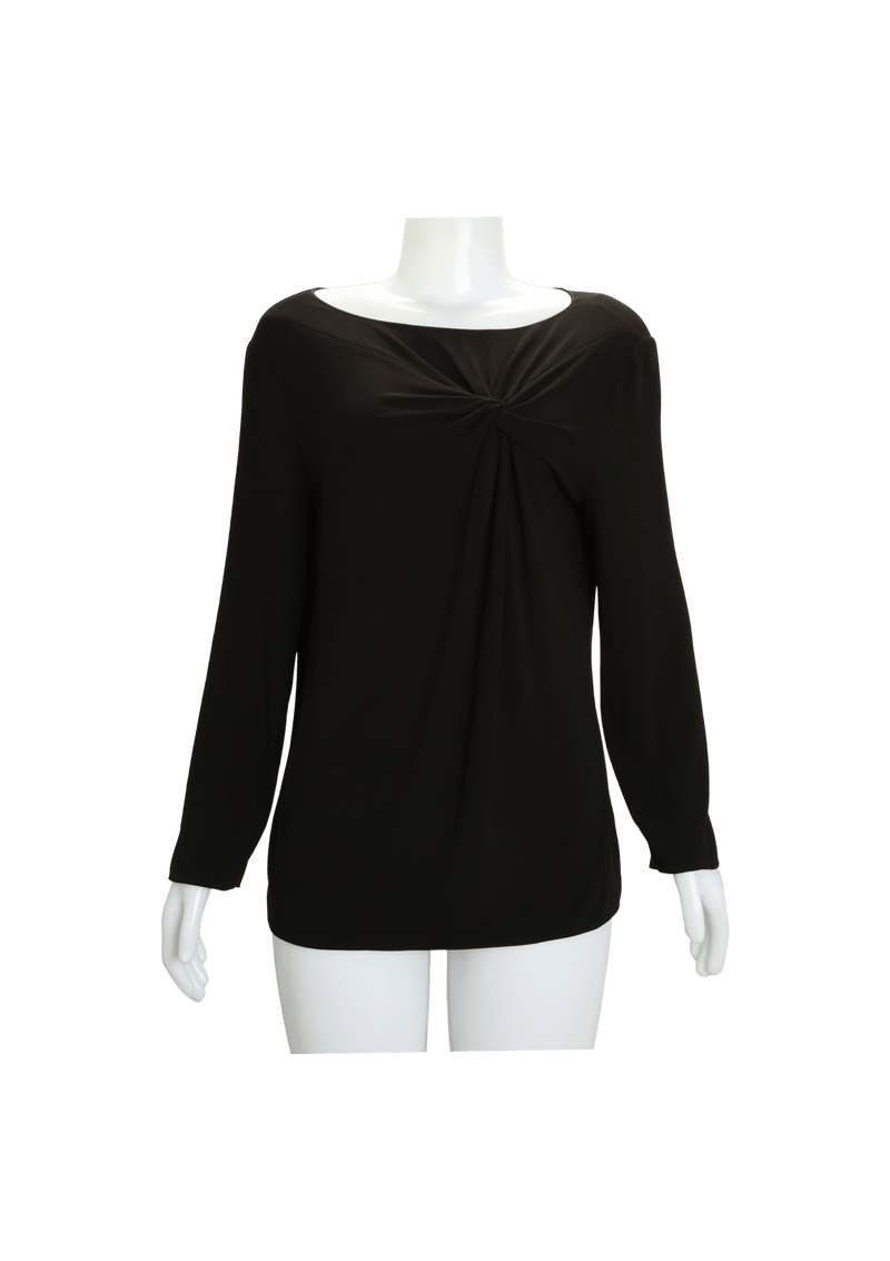 DRAPED KNOT LONG SLEEVE BLOUSE 44