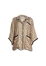 GUCCIFY HYPNOTISM SATIN SHORT SLEEVE SHIRT  M