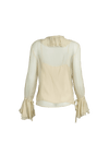 RUFFLE SILK BLOUSE 36