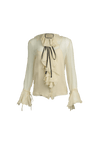 RUFFLE SILK BLOUSE 36