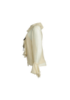 RUFFLE SILK BLOUSE 36