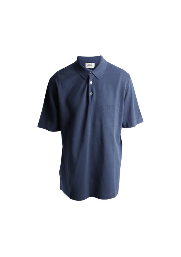 H EMBROIDERED BUTTONED POLO SHIRT  GG