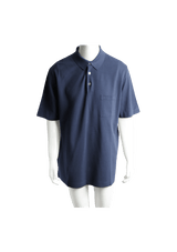 H EMBROIDERED BUTTONED POLO SHIRT  GG