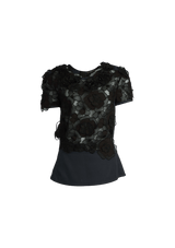 FLOWER APPLIQUE BLOUSE 40