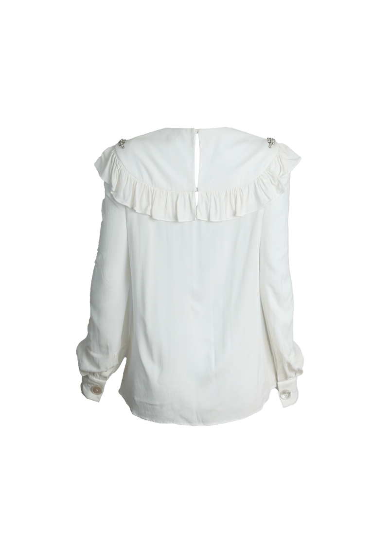 CRYSTAL EMBELLISHMENTS BLOUSE M