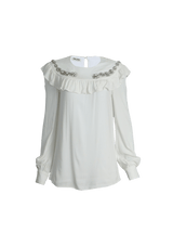 CRYSTAL EMBELLISHMENTS BLOUSE M