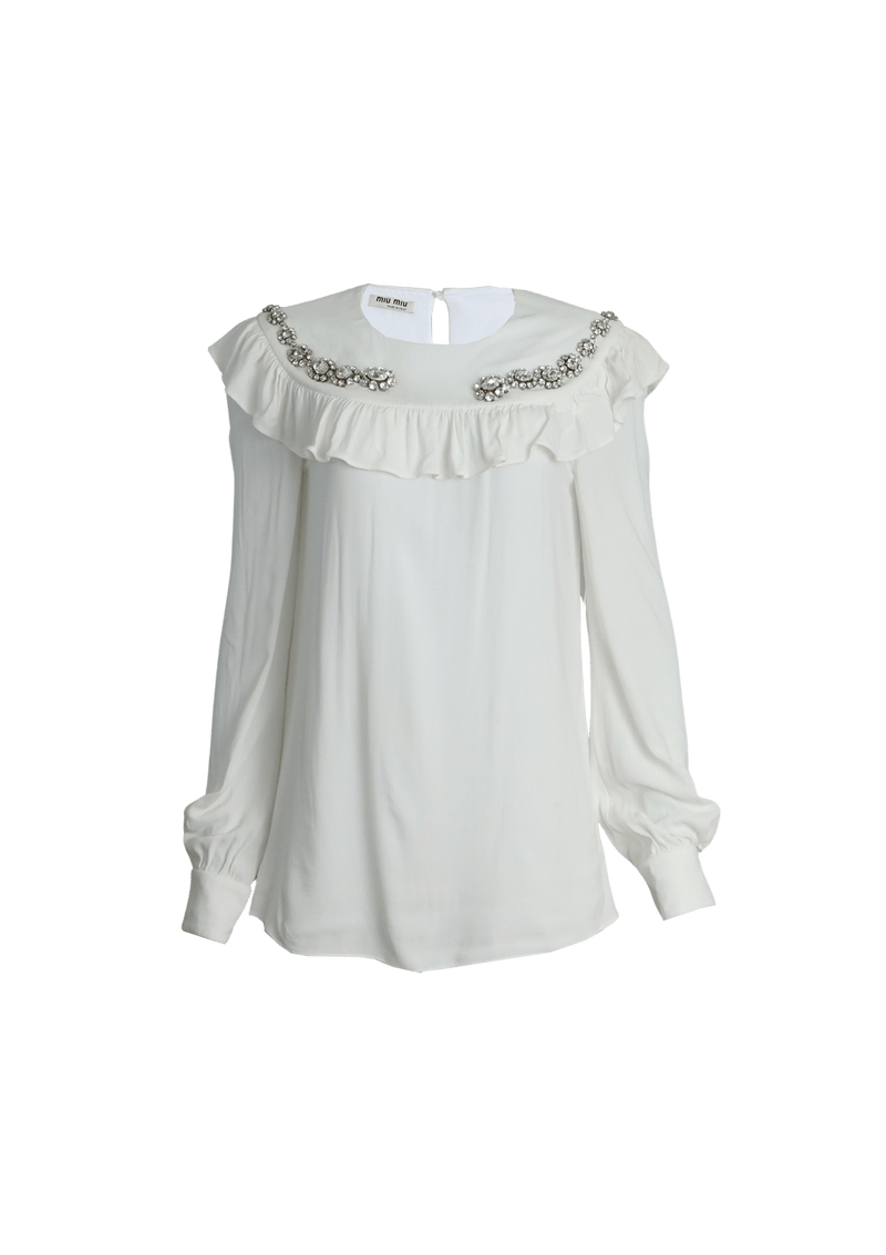 CRYSTAL EMBELLISHMENTS BLOUSE M