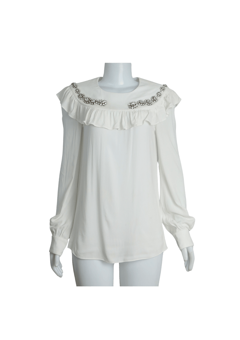 CRYSTAL EMBELLISHMENTS BLOUSE M