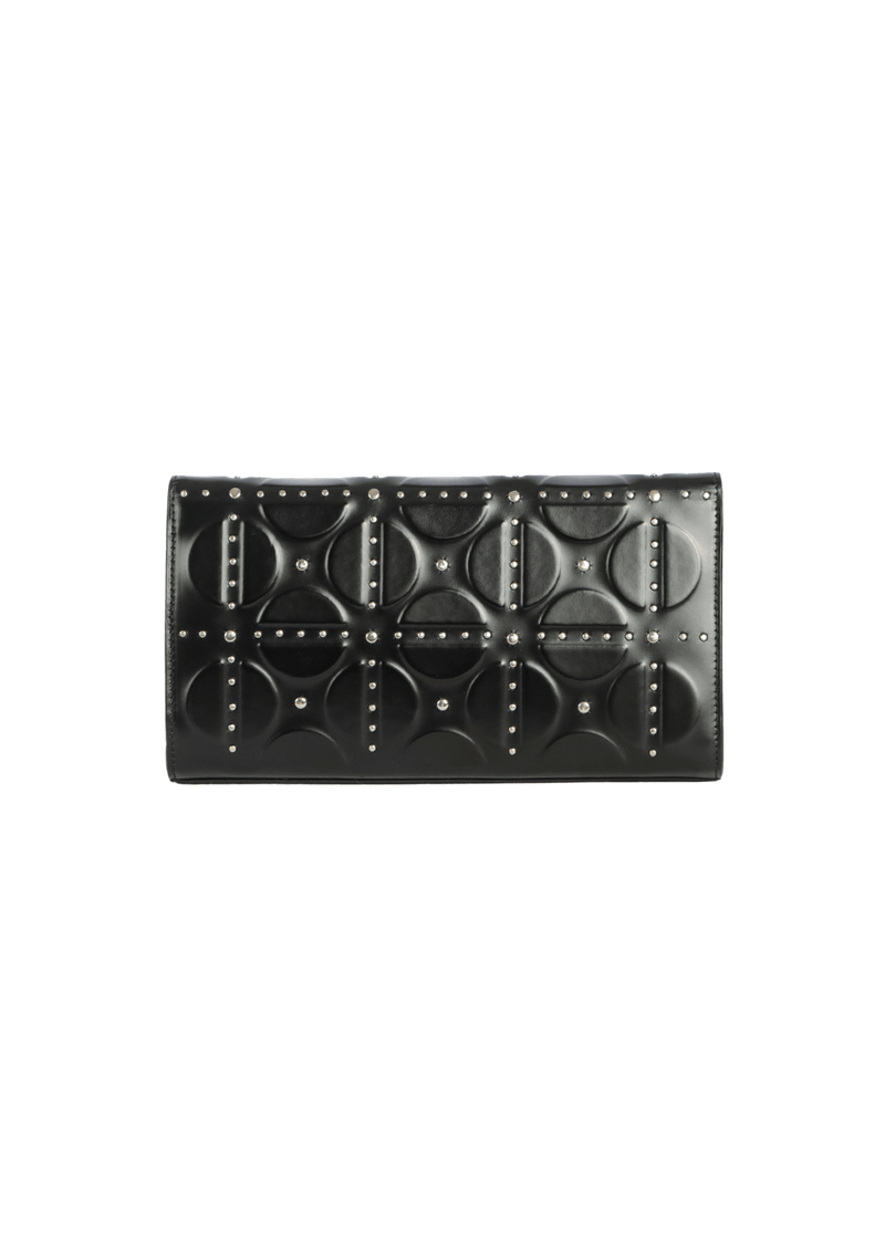 LEATHER STUDDED CLUTCH