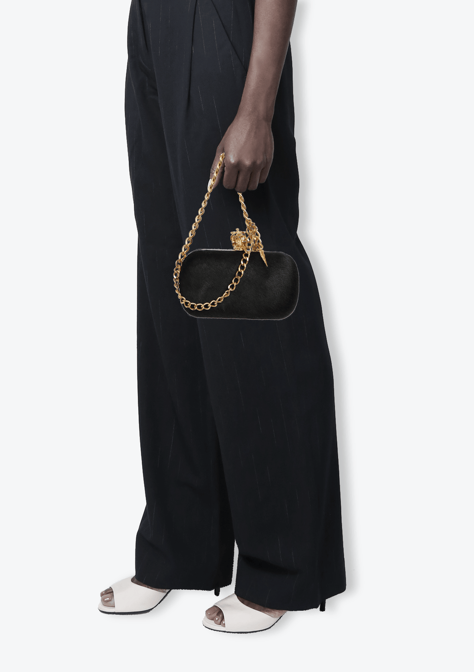 BOLSA ALEXANDER MCQUEEN SKULL BOX CLUTCH PRETO ORIGINAL – Gringa