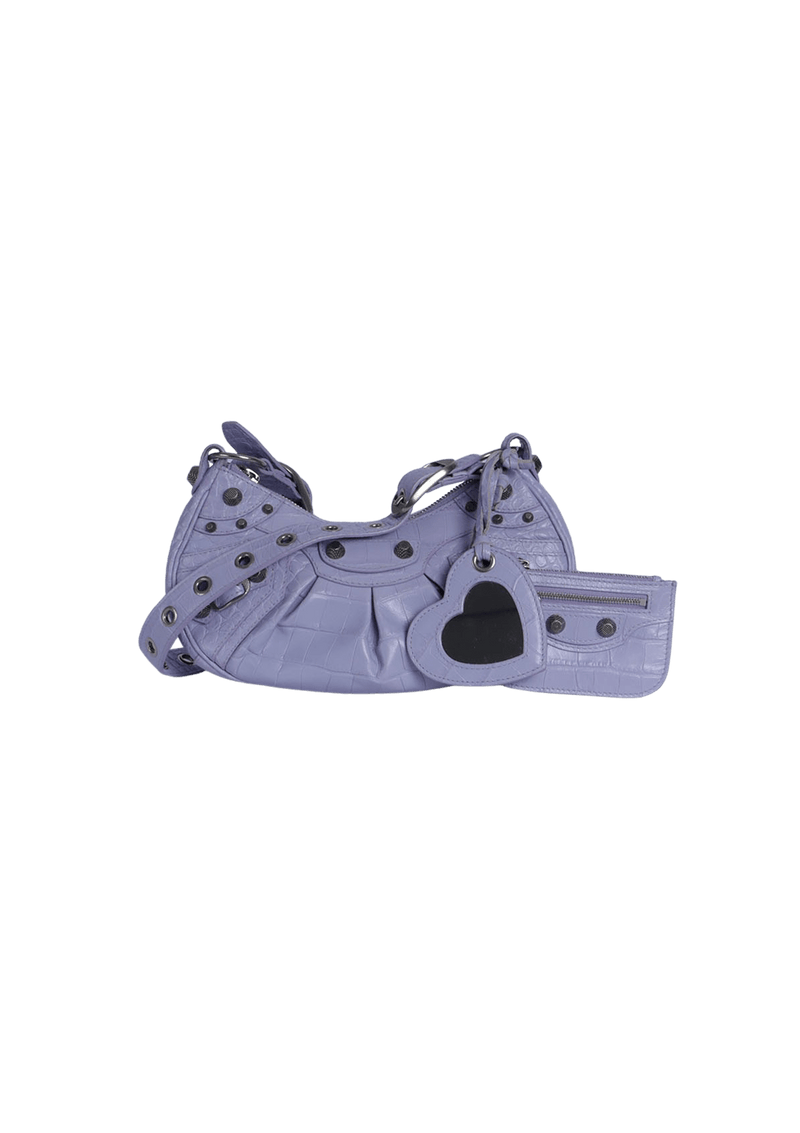 LE CAGOLE XS CROCODILE EMBOSSED