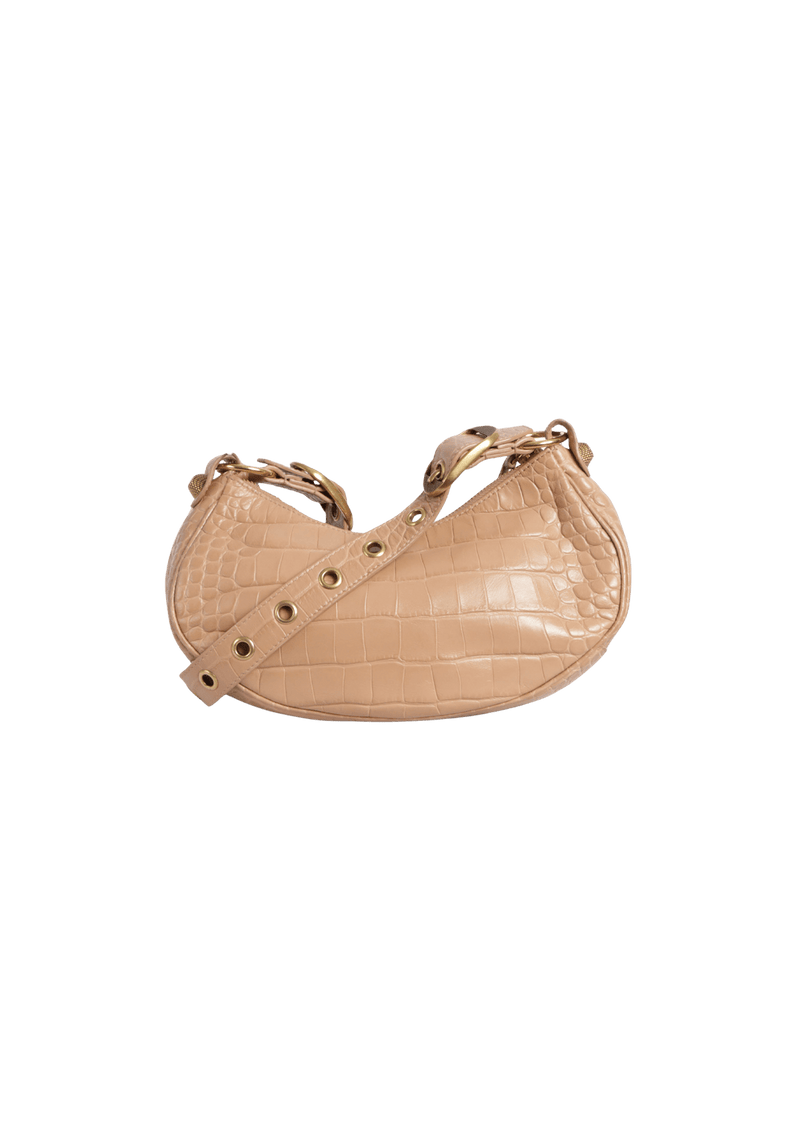 LE CAGOLE XS CROCODILE EMBOSSED