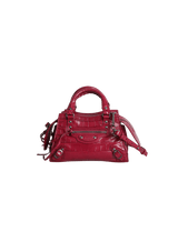 BOLSA BALENCIAGA MINI NEO CLASSIC CROCO EMBOSSED BAG ROSA ORIGINAL
