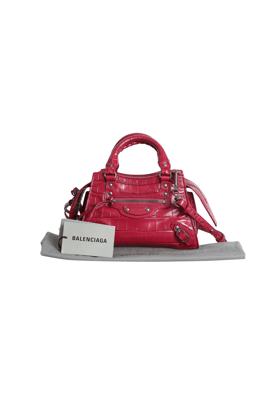 BOLSA BALENCIAGA MINI NEO CLASSIC CROCO EMBOSSED BAG ROSA ORIGINAL BOLSA BALENCIAGA MINI NEO CLASSIC CROCO EMBOSSED BAG ROSA ORIGINAL