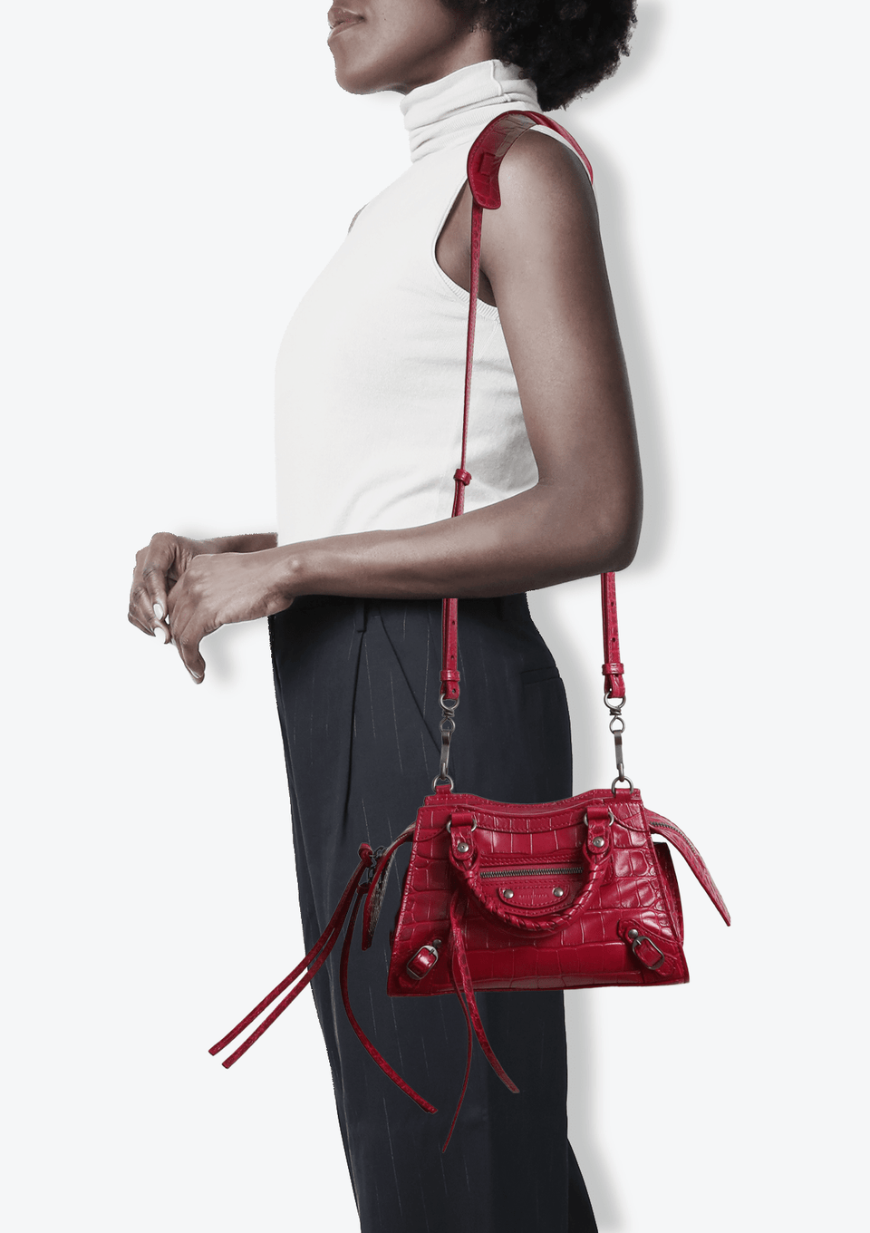 BOLSA BALENCIAGA MINI NEO CLASSIC CROCO EMBOSSED BAG ROSA ORIGINAL BOLSA BALENCIAGA MINI NEO CLASSIC CROCO EMBOSSED BAG ROSA ORIGINAL