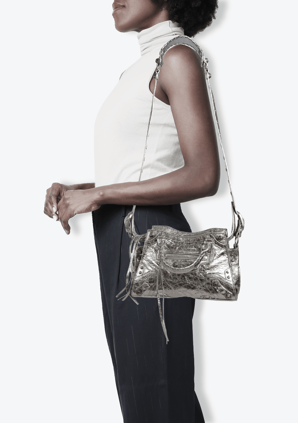 BOLSA BALENCIAGA NEO CAGOLE CITY PRATA ORIGINAL – Gringa