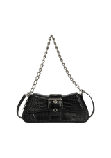 SMALL CROC EMBOSSED LINDSAY BAG