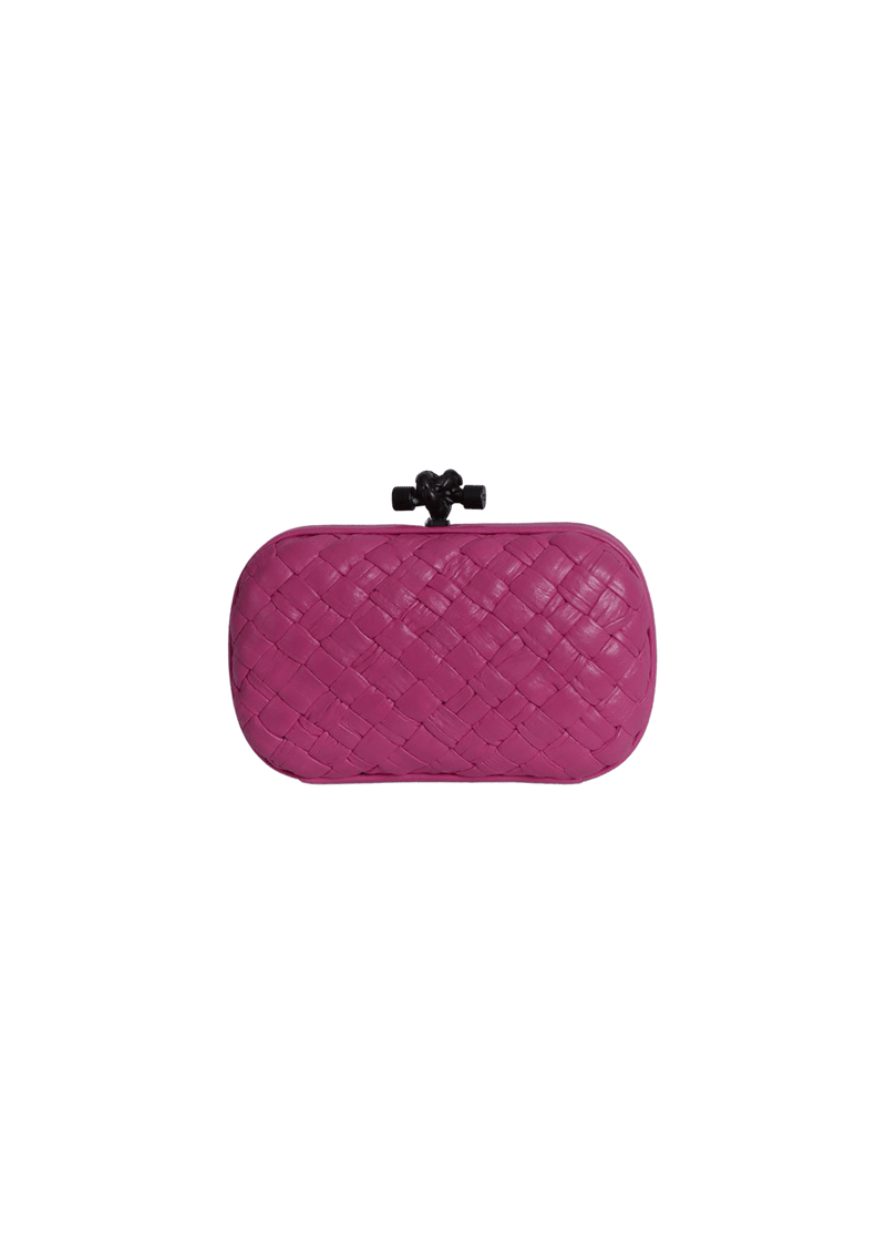 INTRECCIATO LEATHER KNOT CLUTCH