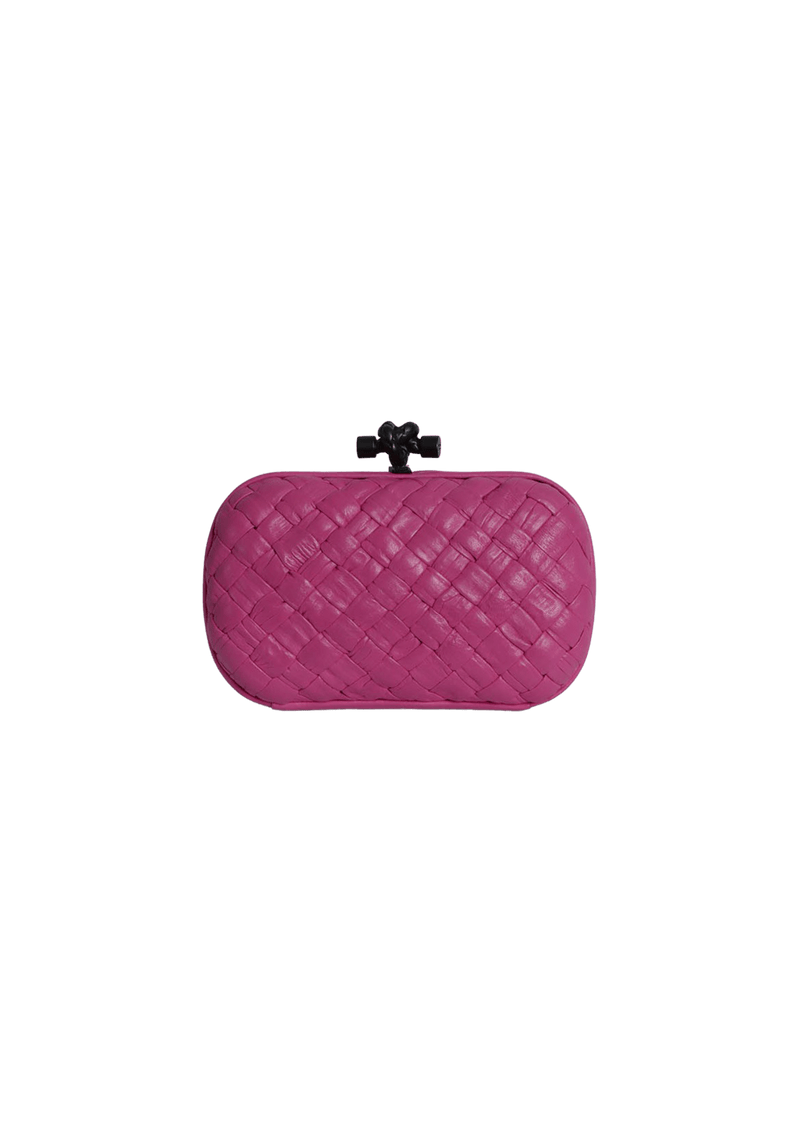 INTRECCIATO LEATHER KNOT CLUTCH