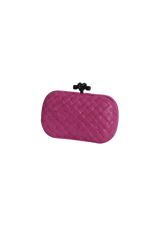 INTRECCIATO LEATHER KNOT CLUTCH