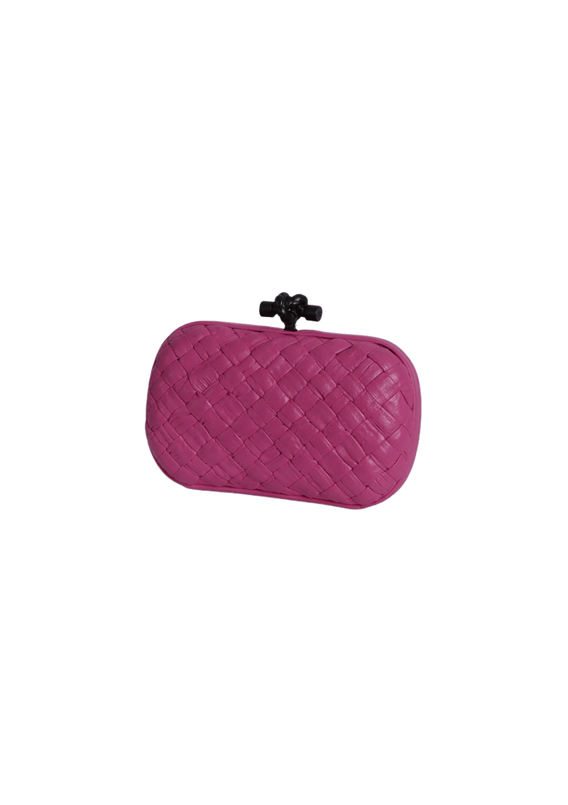 INTRECCIATO LEATHER KNOT CLUTCH