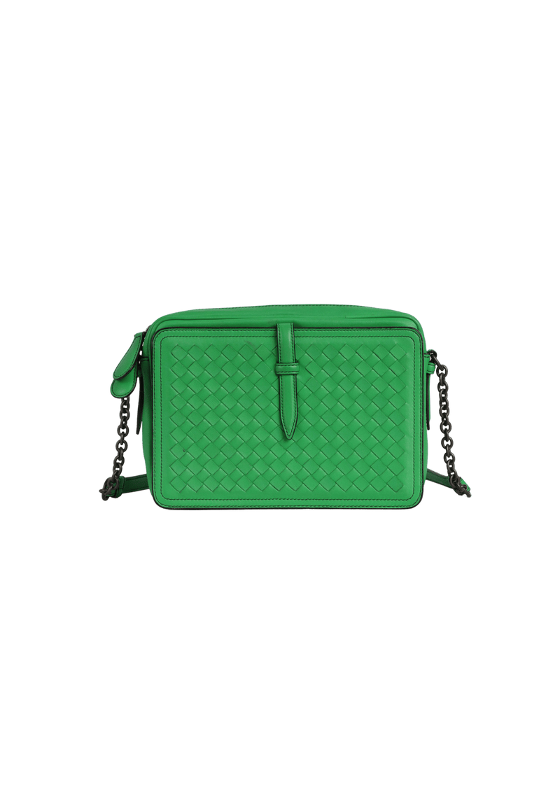 INTRECCIATO NAPPA BELT FLAP CAMERA BAG