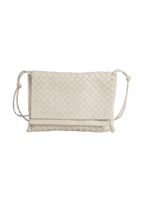 LARGE MESSENGER INTRECCIATO FLAP BAG