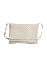 LARGE MESSENGER INTRECCIATO FLAP BAG