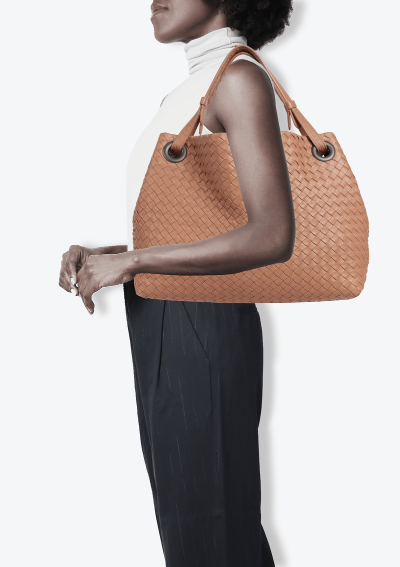 NAPPA INTRECCIATO LEATHER TOTE