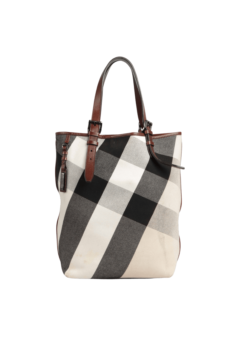 CHECK CANVAS TOTE