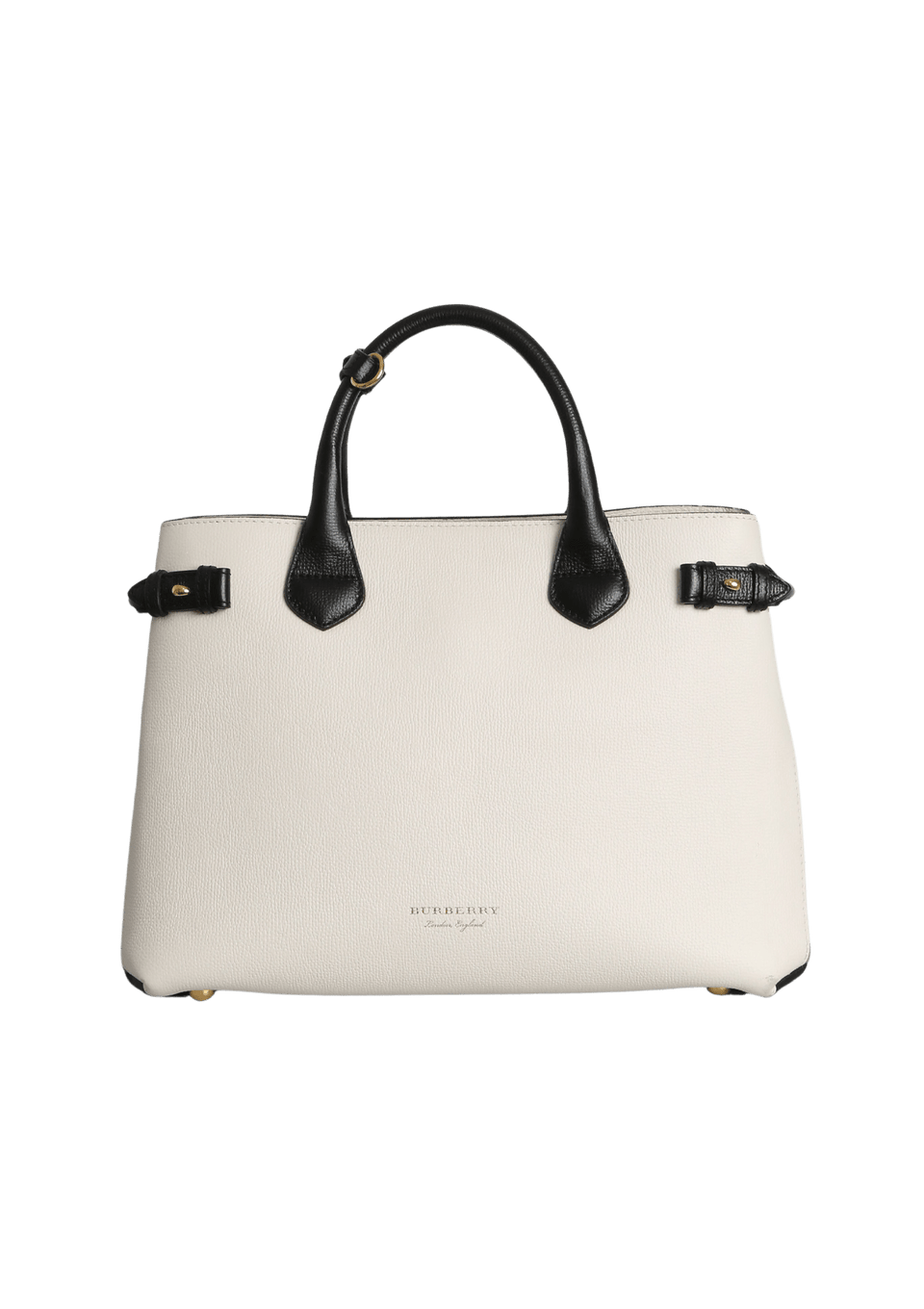 BOLSA BURBERRY DERBY BI-COLOR HOUSE CHECK MEDIUM BANNER BRANCO