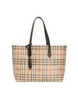 HAYMARKET CHECK REVERSIBLE TOTE BAG