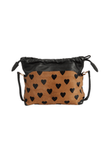 LITTLE CRUSH HEART PONY HAIR BAG