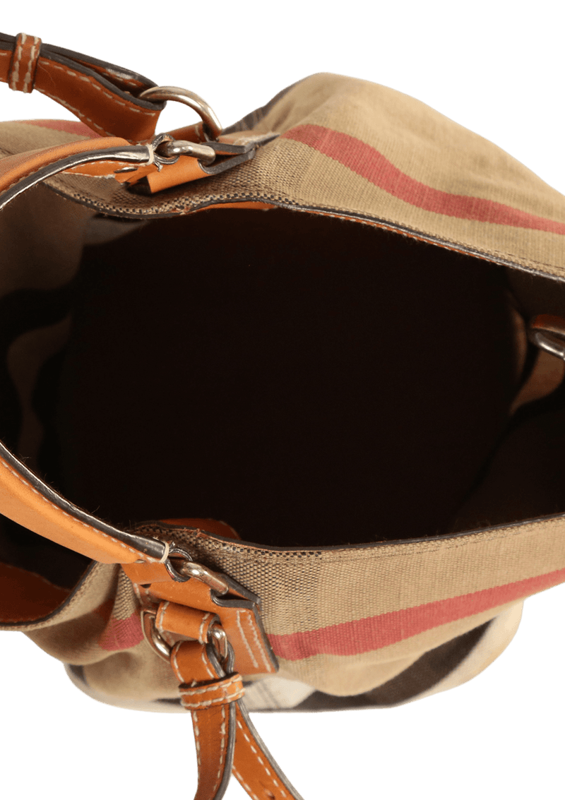 MEDIUM MEGA CHECK ASHBY BUCKET BAG