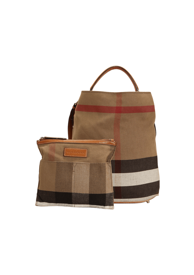 MEDIUM MEGA CHECK ASHBY BUCKET BAG