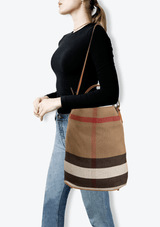 MEDIUM MEGA CHECK ASHBY BUCKET BAG