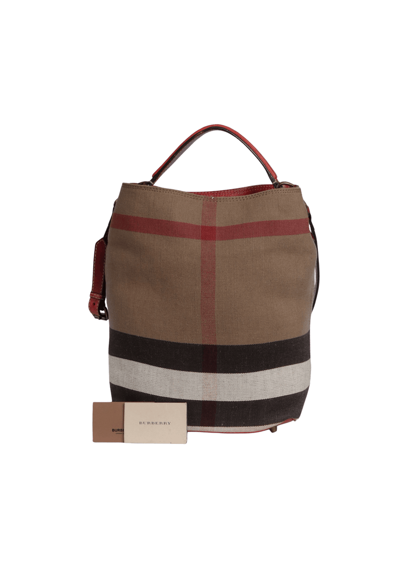 MEDIUM MEGA CHECK ASHBY BUCKET BAG