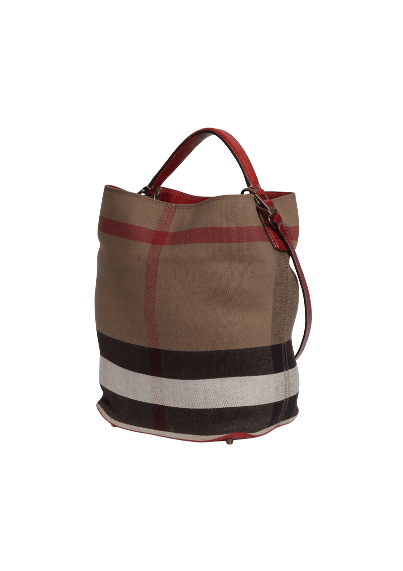 MEDIUM MEGA CHECK ASHBY BUCKET BAG