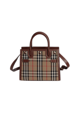 MINI HOUSE CHECK TITLE TOTE