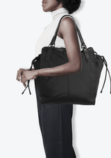 NYLON HOUSE CHECK BUCKLEIGH TOTE