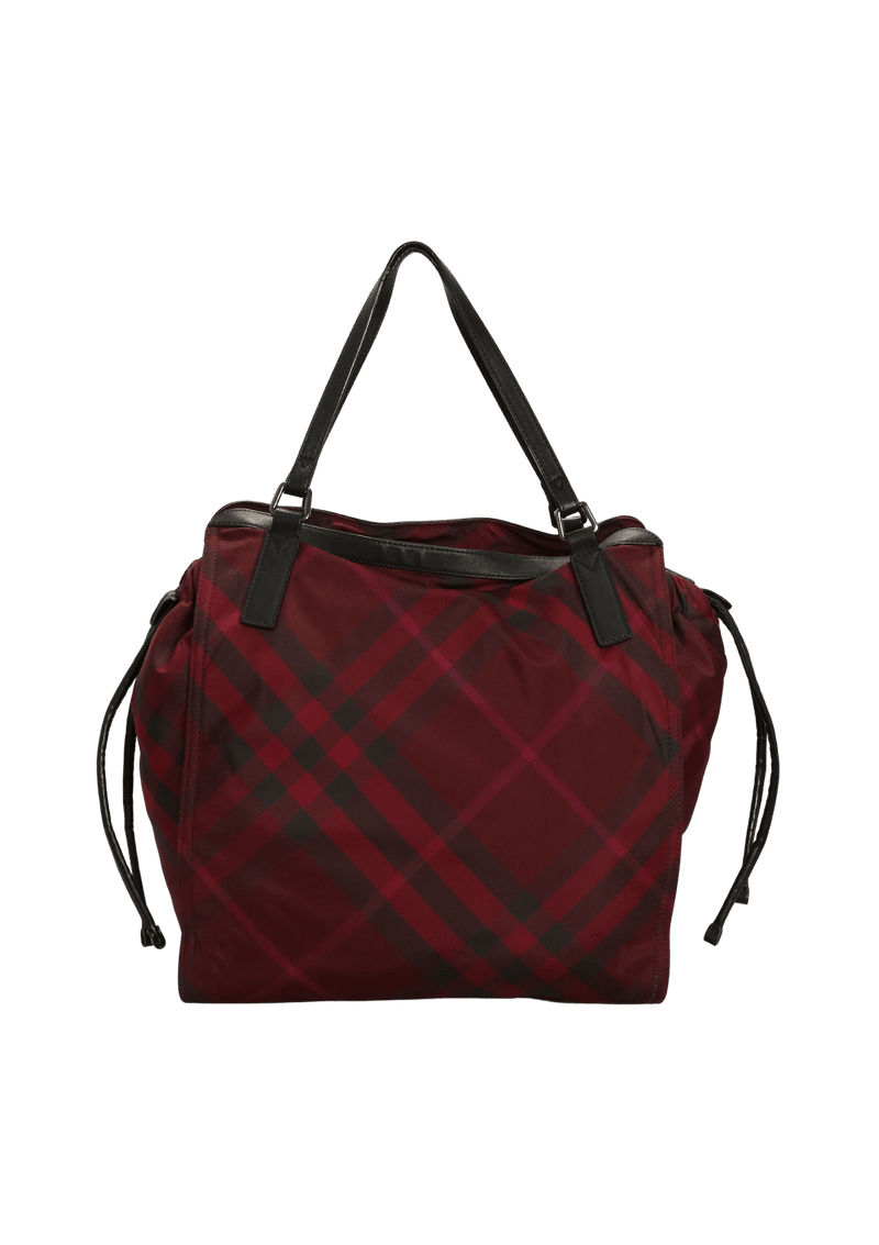 NYLON HOUSE CHECK BUCKLEIGH TOTE