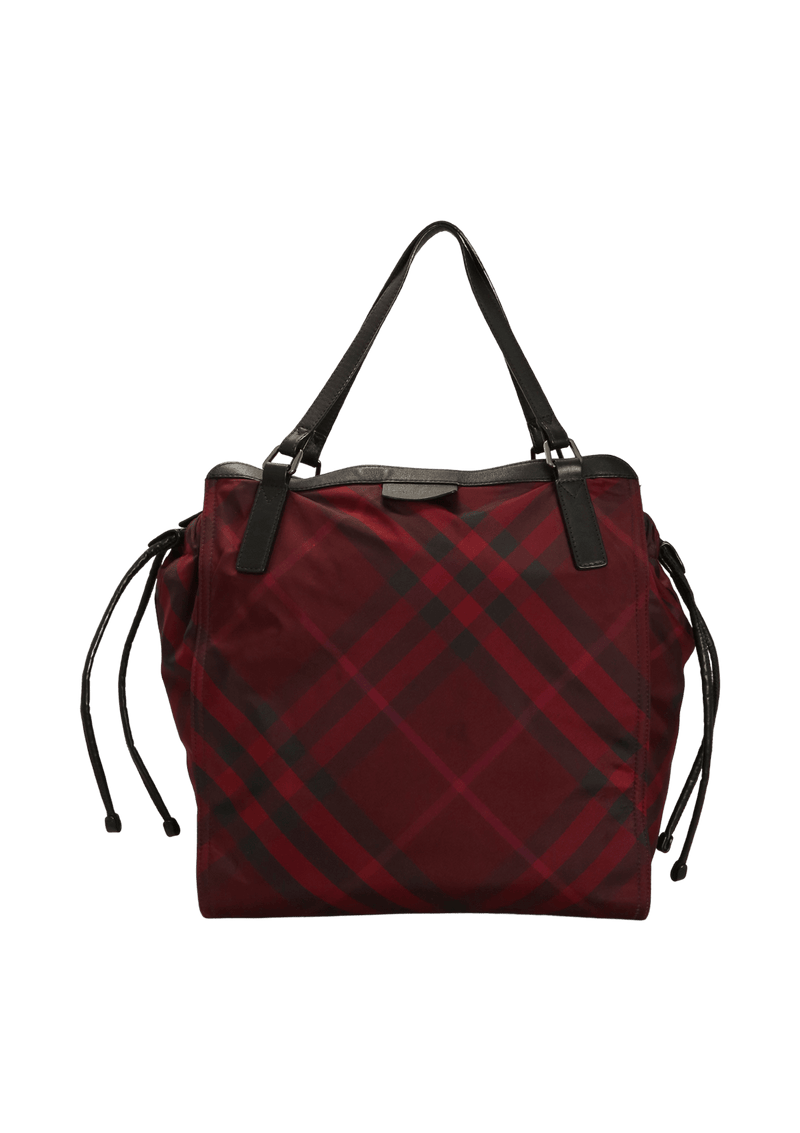 NYLON HOUSE CHECK BUCKLEIGH TOTE