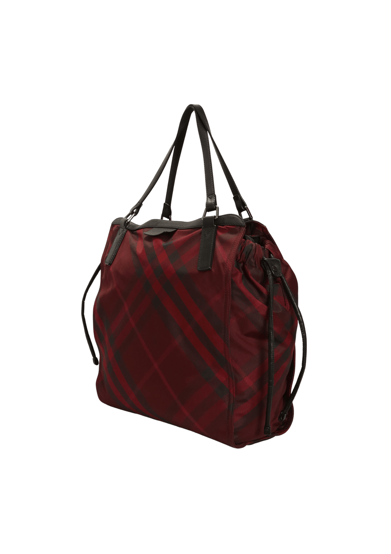 NYLON HOUSE CHECK BUCKLEIGH TOTE