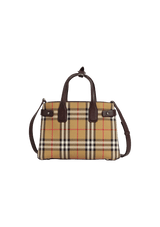 SMALL VINTAGE CHECK BANNER TOTE