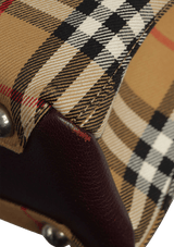 SMALL VINTAGE CHECK BANNER TOTE