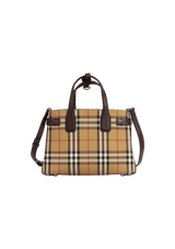 SMALL VINTAGE CHECK BANNER TOTE