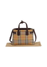 SMALL VINTAGE CHECK BANNER TOTE