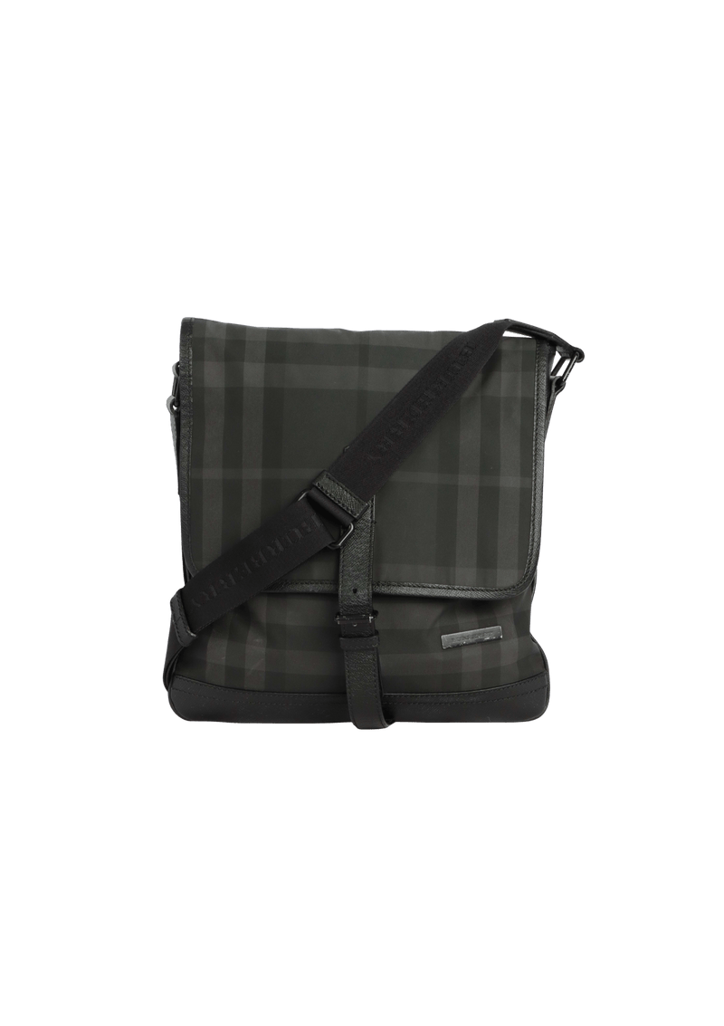 SMOKED CHECK MESSENGER BAG